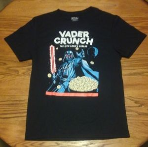 ✨Funko Pop Tee ⭐ Star Wars 🔥Darth Vader Crunch Shirt Medium 🖤 Cereal Sith 😈